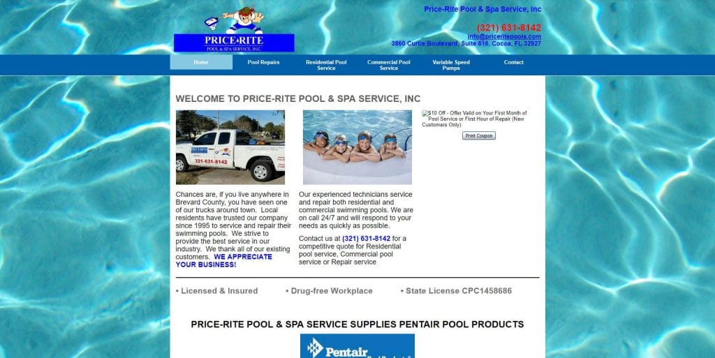 price rite pools old site