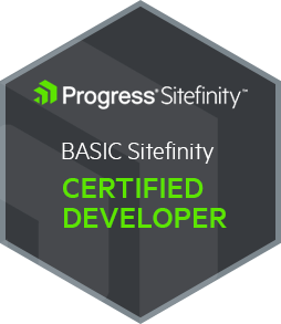 Certified Sitefinity Developer Badge