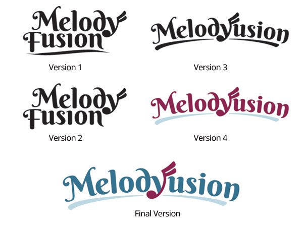 melody fusion logo versions