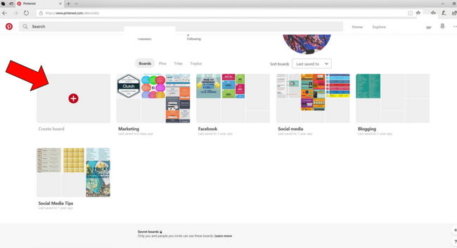 create pinterest boards step 3
