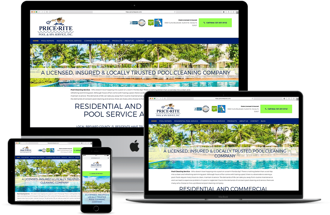 price rite pools responsive design