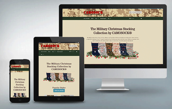 camosock responsive website design