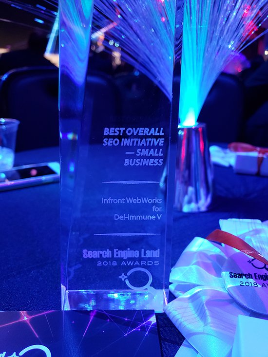 Landy Award winner - 2018 Award BEST OVERALL SEO INITIATIVE - SMALL BUSINESS