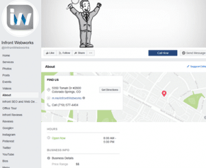 Facebook page setup page setup