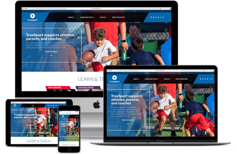 truesport responsive website design