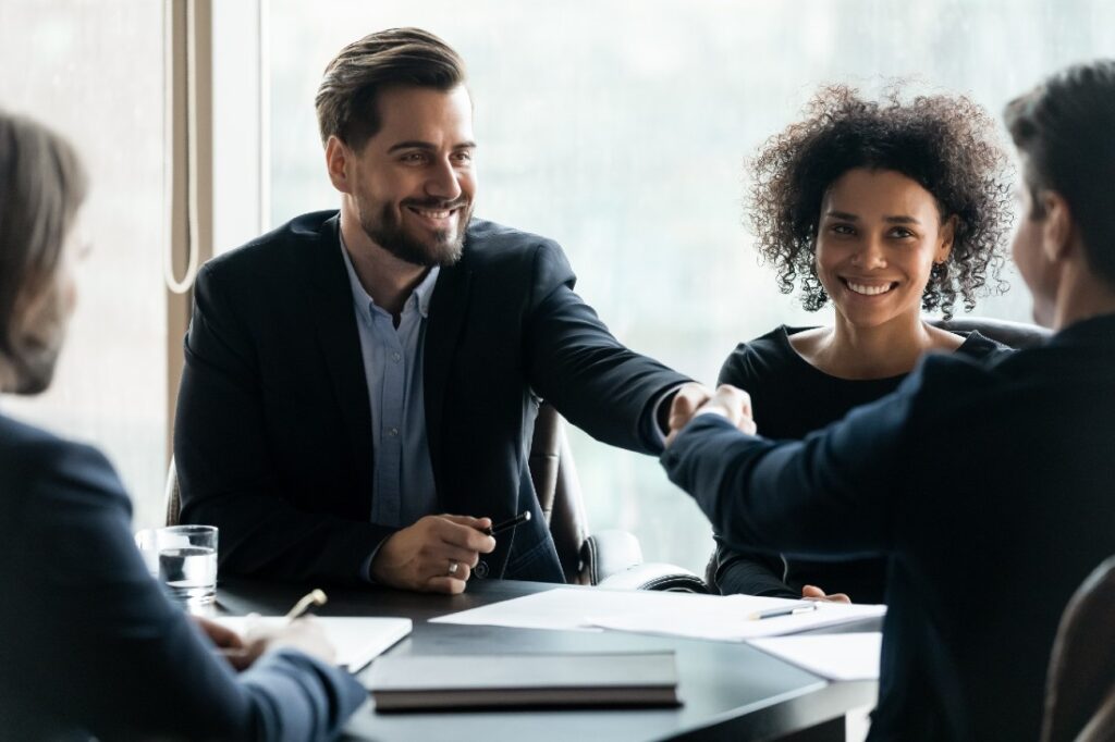 business partner shaking hands